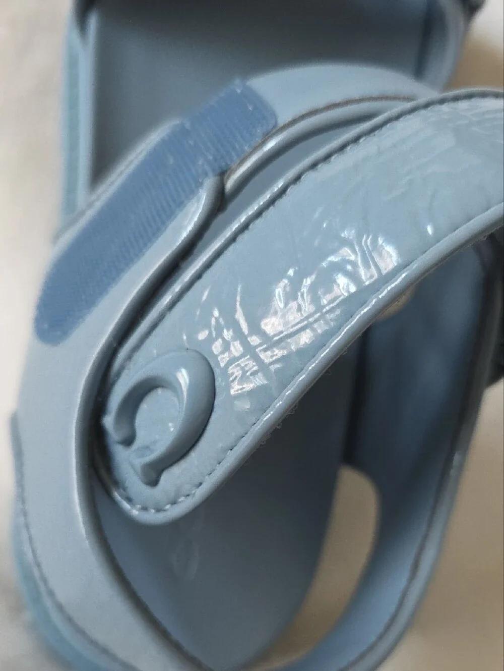 Coach Brynn Women's Chunky Strap Sandals in Blue.